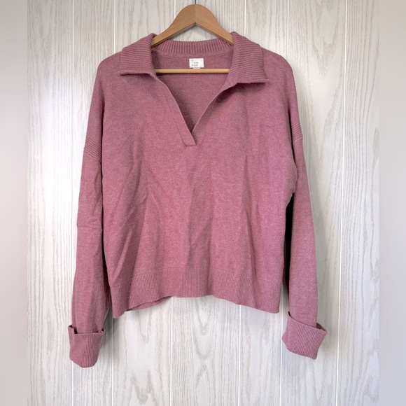A New Day Collared Pullover Mauve Sweater Size Large LNC - Picture 1 of 3
